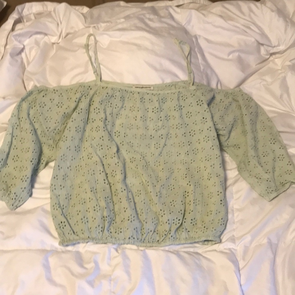 Mint green crop top